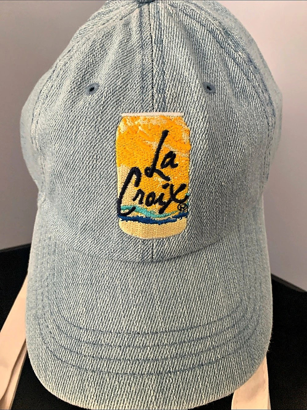 🆕-La Croix denim baseball cap Blue Denim-Style Cap & Tote Like New